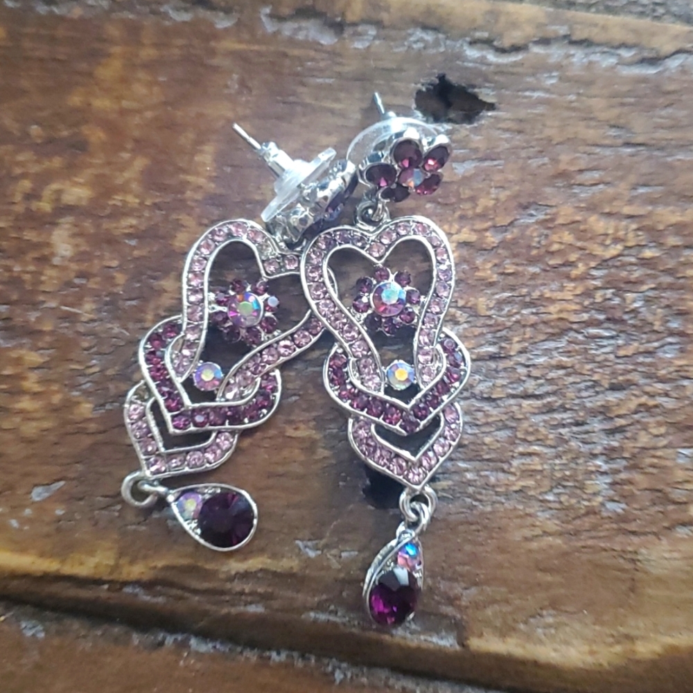 Purple earrings